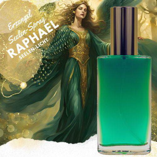 „Seelen Spray Raphael mit ätherischen Ölen – Heilung, Selbstfürsorge & energetische Balance. Erzengel-Energie für innere Mitte und Körperliebe.“