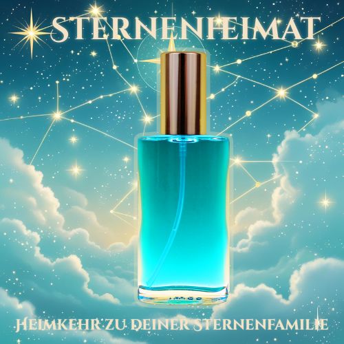 Sternenheimat Spray – Heimkehr zu deiner Seelenfamilie. Für kosmische Geborgenheit, Seelenauftrag & Lichtverbindung. Mit Ritualbrief bei 50 ml.